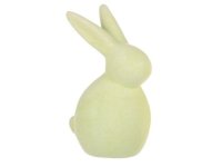 Zajíc keramický semišový povrch zelený 13x9cm